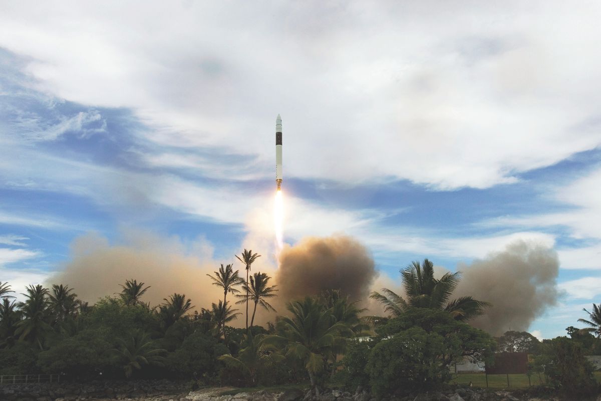 Rocket launching, representing an instant production deploy